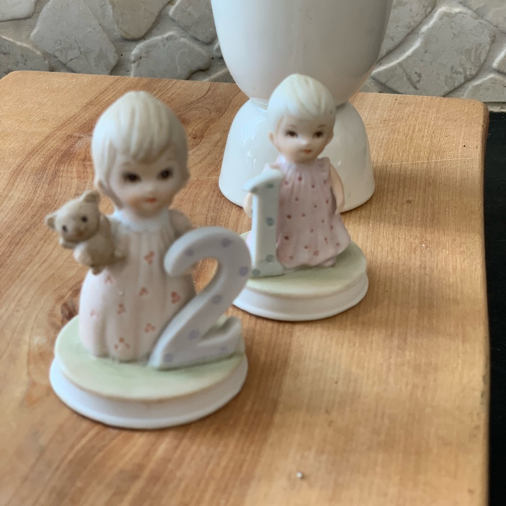 LEFTON | Set of 2 | Birthday Girl Figurines 1 & 2